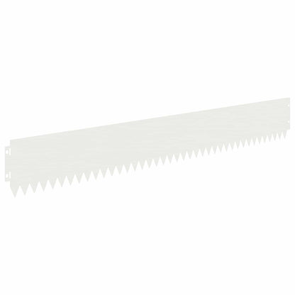 Bordura per Prato 20 pcs 103 x 15 cm Acciaio Bianco | homemem39