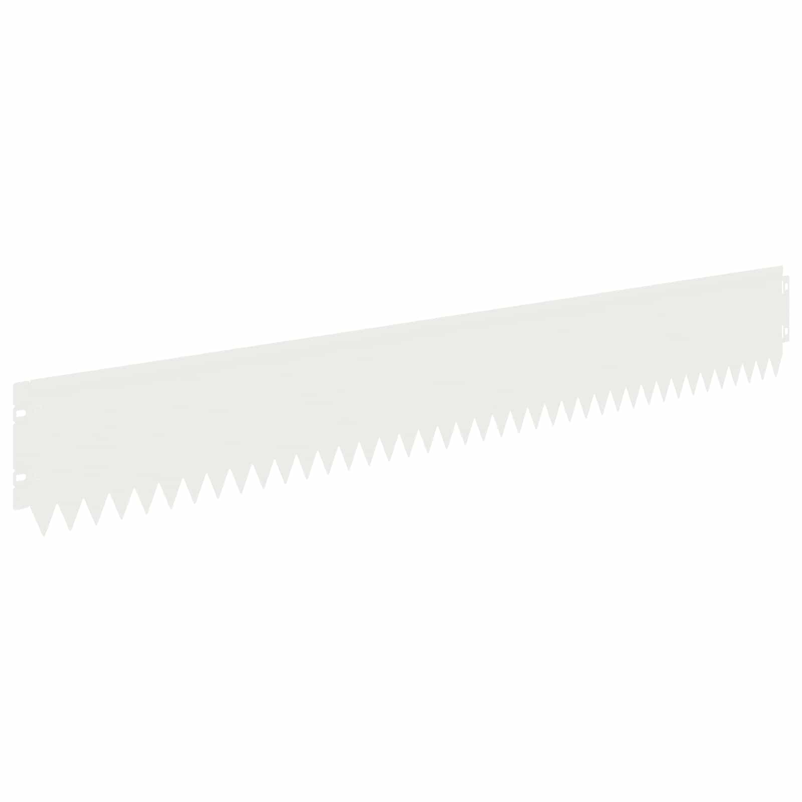 Bordura per Prato 20 pcs 103 x 15 cm Acciaio Bianco | homemem39