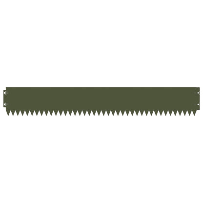 Bordura per Prato 30 pcs 103 x 15 cm Acciaio Verde Oliva | homemem39