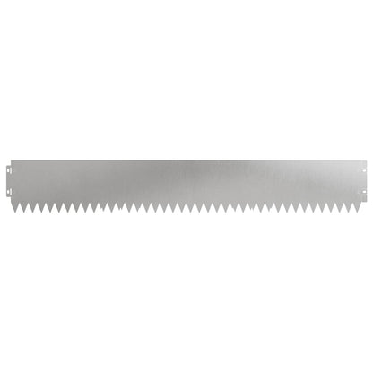 Bordura per Prato 20 pcs 103 x 15 cm Acciaio Argento | homemem39