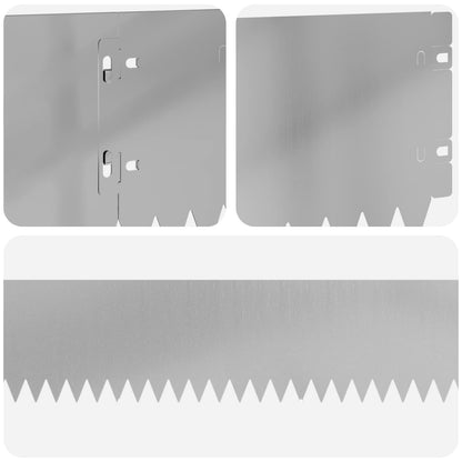 Bordura per Prato 20 pcs 103 x 15 cm Acciaio Argento | homemem39