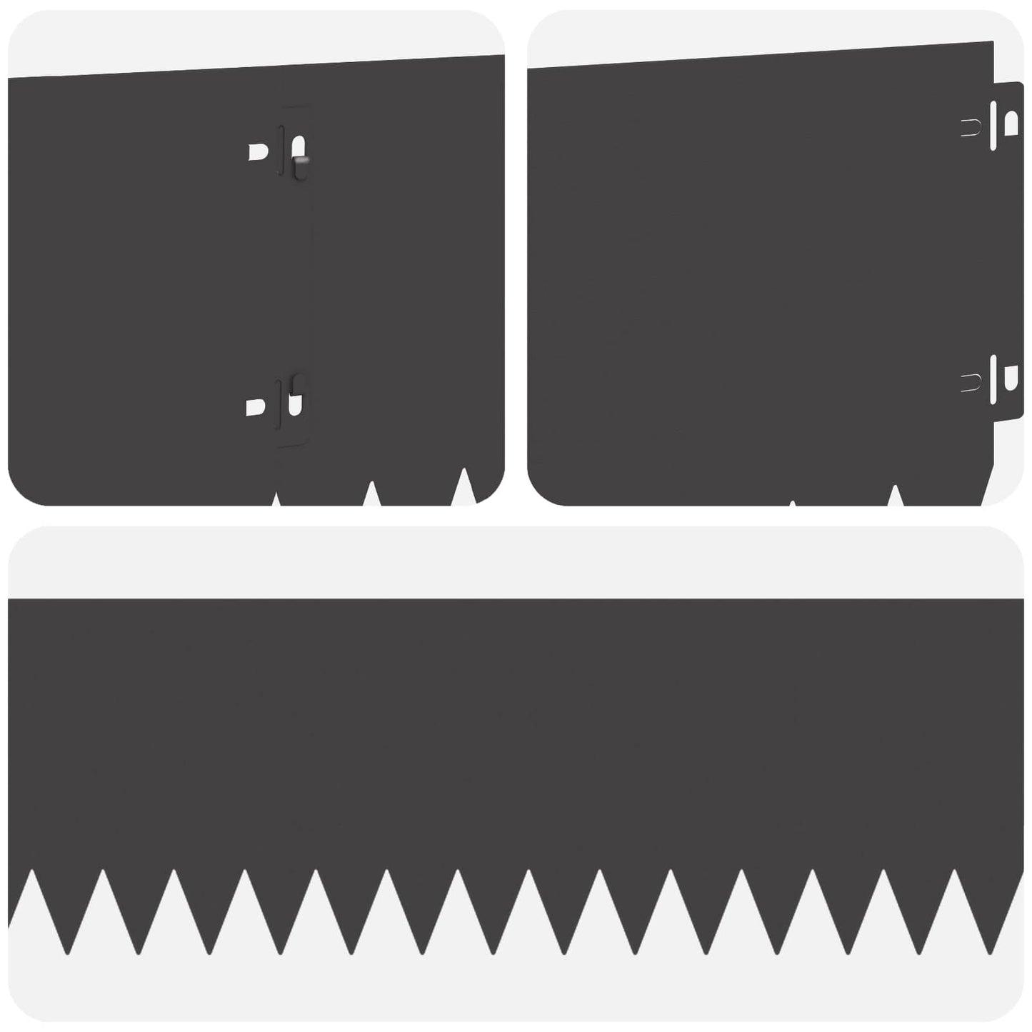 Bordura per Prato 10 pcs 103 x 20 cm Acciaio Nero | homemem39