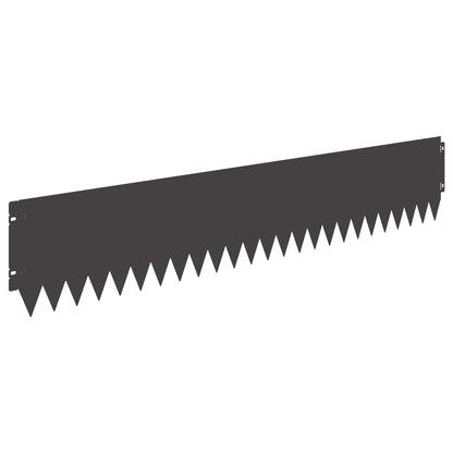 Bordura per Prato 10 pcs 103 x 20 cm Acciaio Nero | homemem39