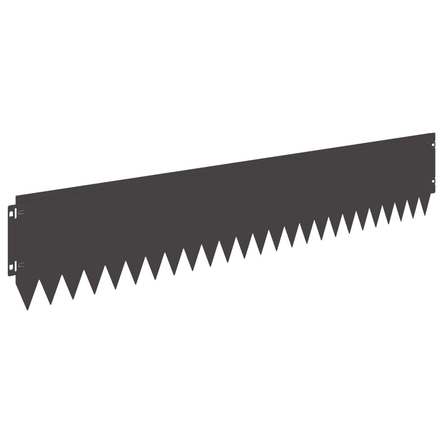 Bordura per Prato 10 pcs 103 x 20 cm Acciaio Nero | homemem39