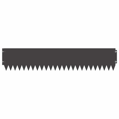 Bordura per Prato 10 pcs 103 x 20 cm Acciaio Nero | homemem39