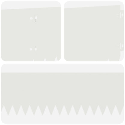 Bordura per Prato 10 pcs 103 x 20 cm Acciaio Bianco | homemem39