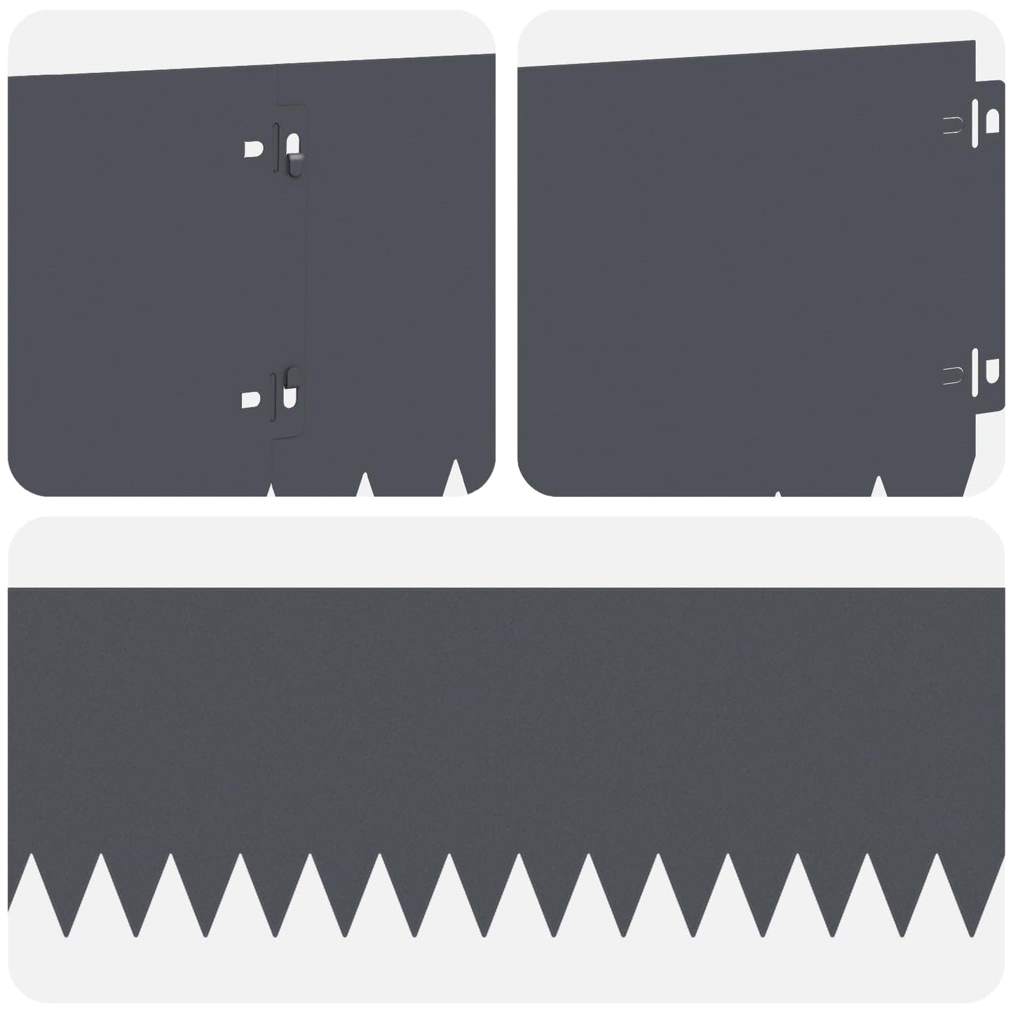 Bordura per Prato 10 pcs 103 x 20 cm Acciaio Antracite | homemem39