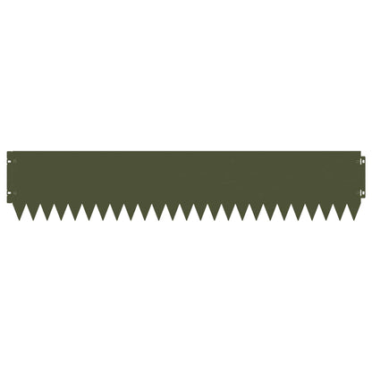 Bordura per Prato 20 pcs 103 x 20 cm Acciaio Verde Oliva | homemem39