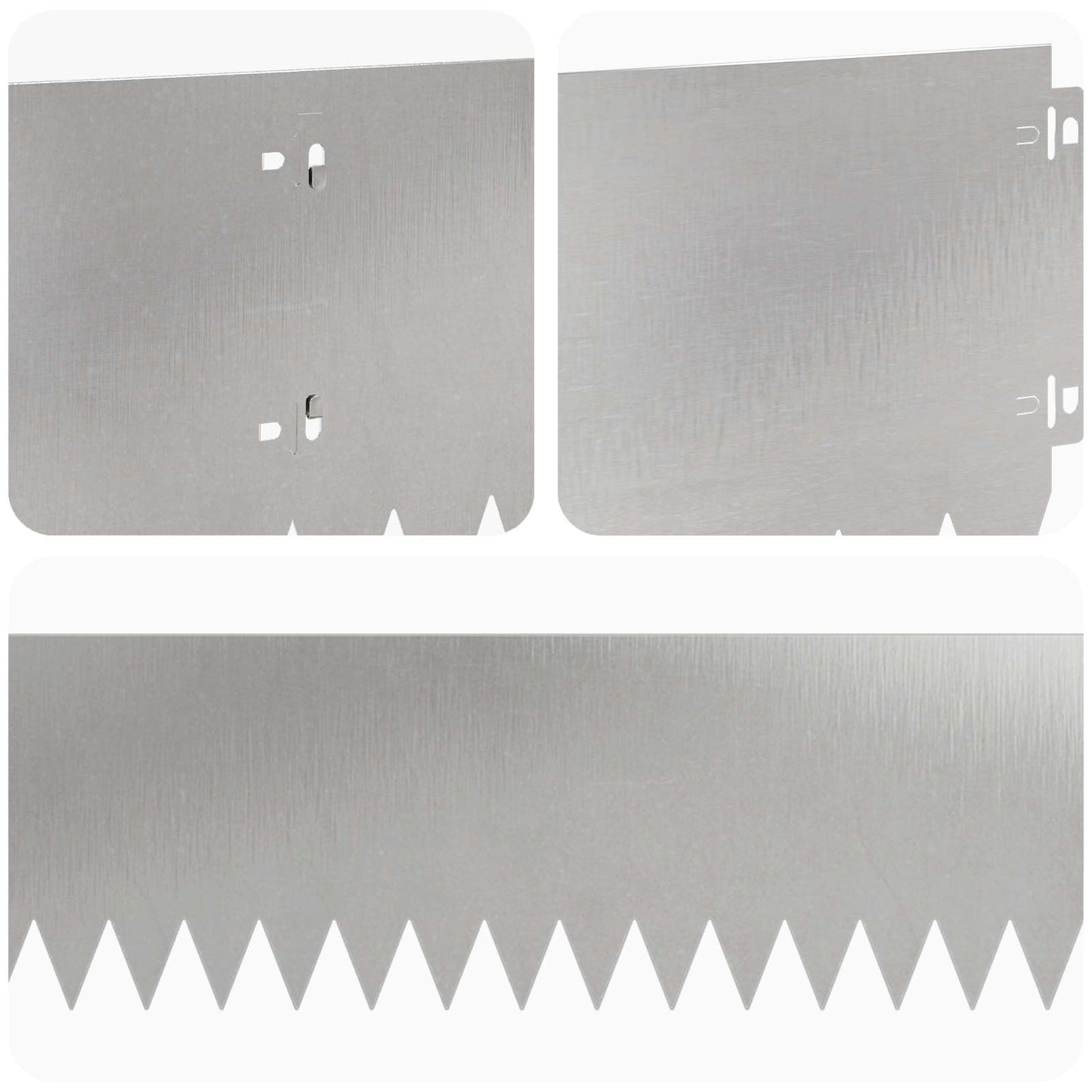 Bordura per Prato 10 pcs 103 x 20 cm Acciaio Argento | homemem39