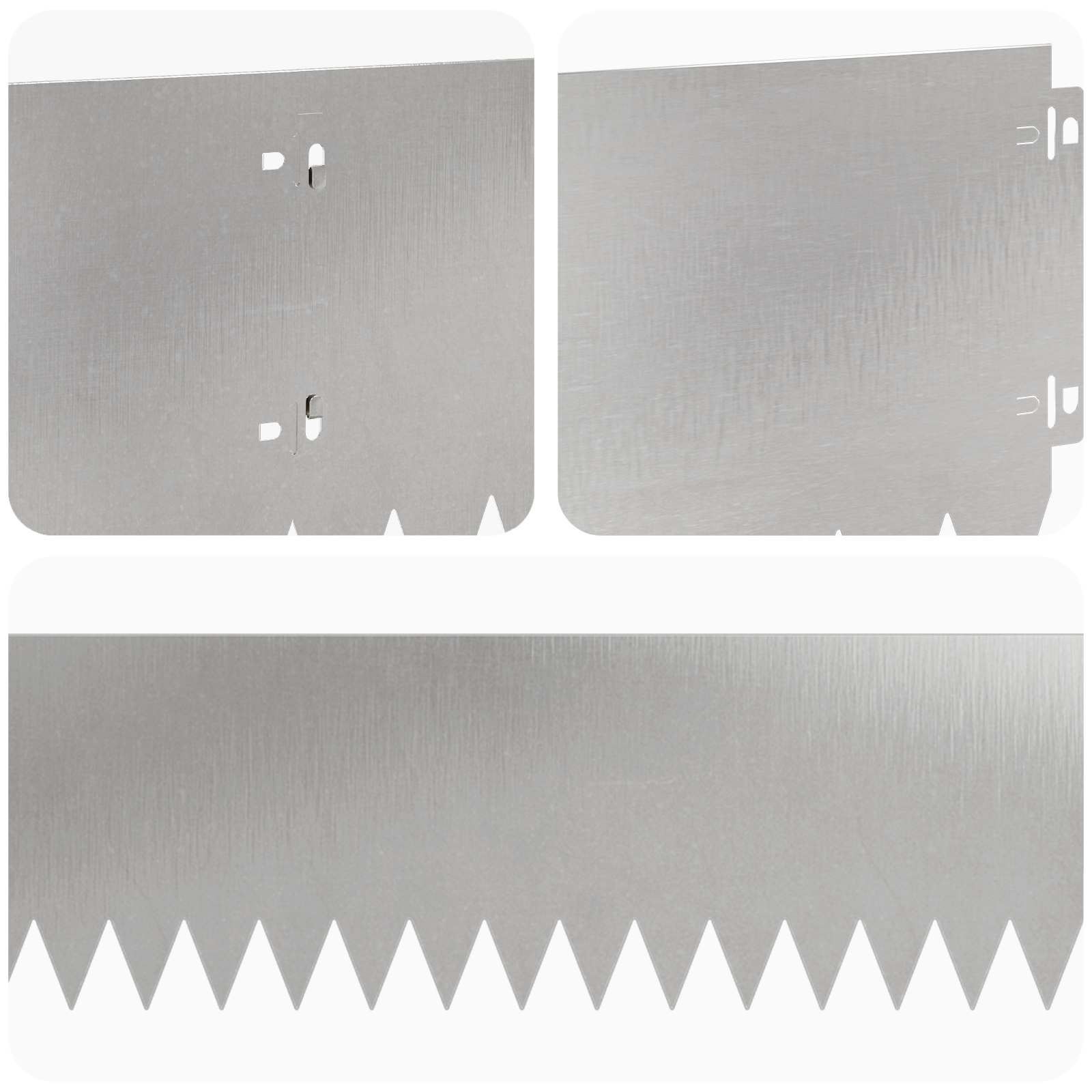 Bordura per Prato 20 pcs 103 x 20 cm Acciaio Argento | homemem39