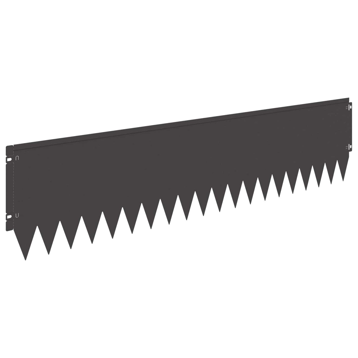 Bordura per Prato 10 pcs 103 x 25 cm Acciaio Nero | homemem39