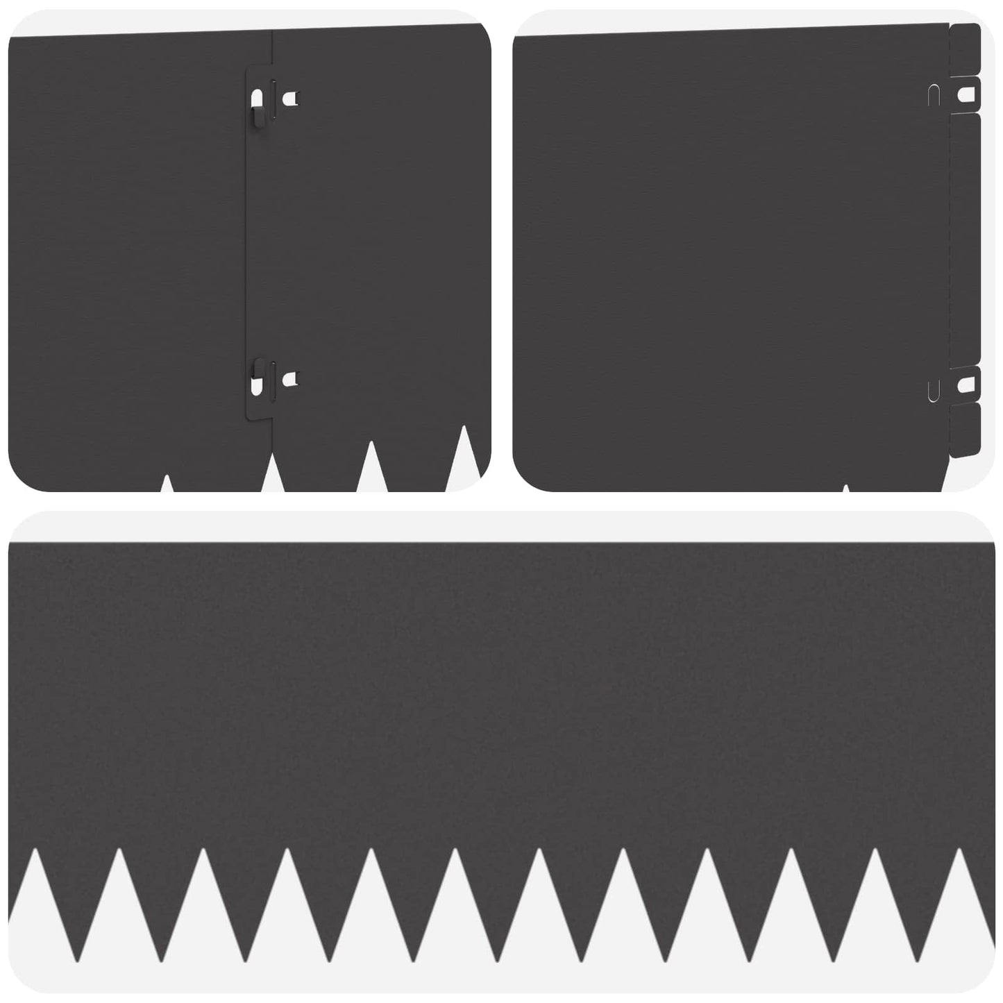 Bordura per Prato 20 pcs 103 x 25 cm Acciaio Nero | homemem39