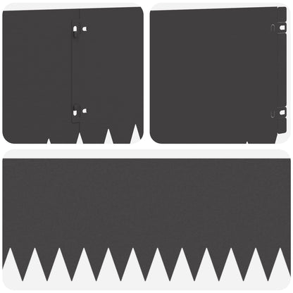 Bordura per Prato 20 pcs 103 x 25 cm Acciaio Nero | homemem39