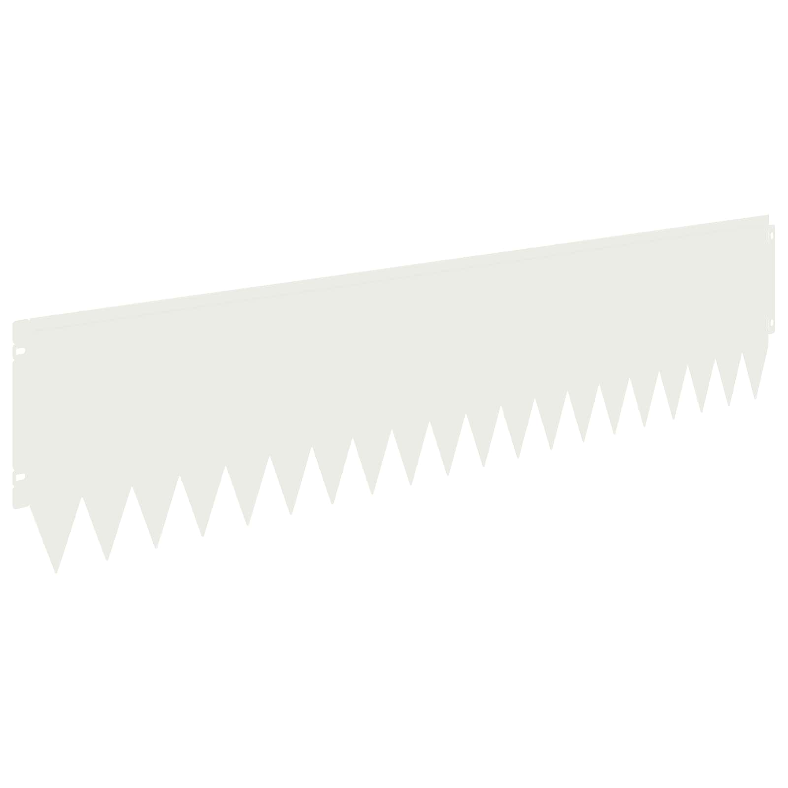 Bordura per Prato 10 pcs 103 x 25 cm Acciaio Bianco | homemem39