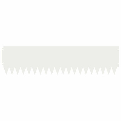 Bordura per Prato 10 pcs 103 x 25 cm Acciaio Bianco | homemem39