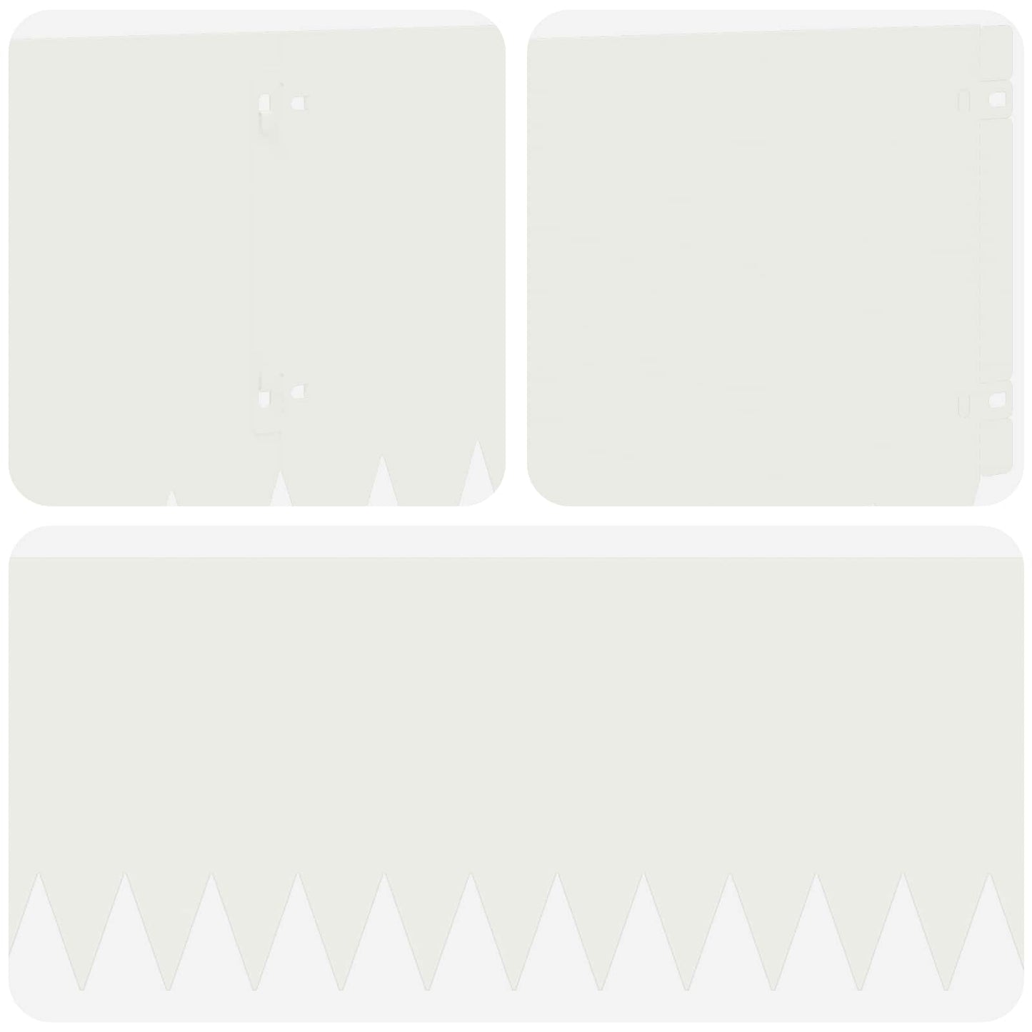 Bordura per Prato 20 pcs 103 x 25 cm Acciaio Bianco | homemem39