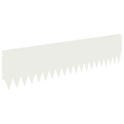 Bordura per Prato 20 pcs 103 x 25 cm Acciaio Bianco | homemem39
