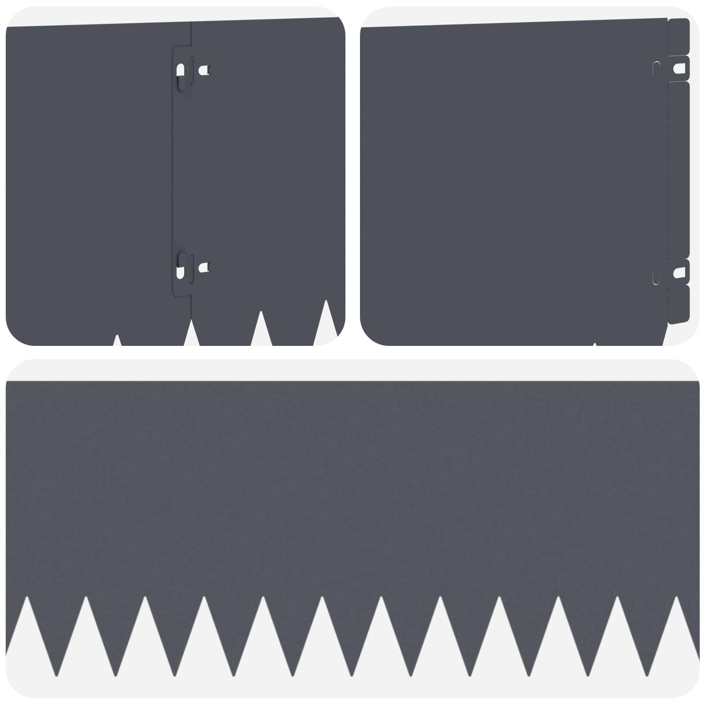 Bordura per Prato 10 pcs 103 x 25 cm Acciaio Antracite | homemem39