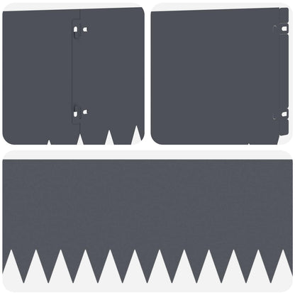 Bordura per Prato 10 pcs 103 x 25 cm Acciaio Antracite | homemem39