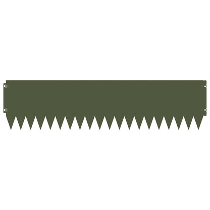 Bordura per Prato 10 pcs 103 x 25 cm Acciaio Verde Oliva | homemem39