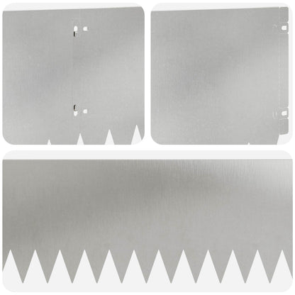 Bordura per Prato 10 pcs 103 x 25 cm Acciaio Argento | homemem39