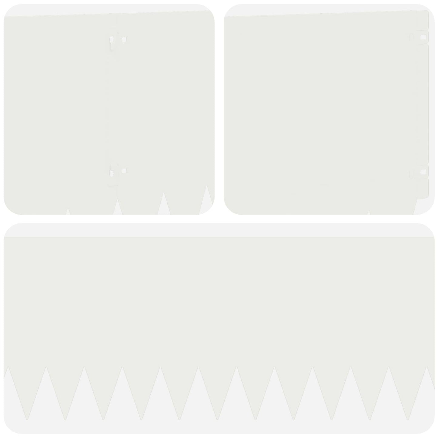 Bordura per Prato 10 pcs 103 x 30 cm Acciaio Bianco | homemem39