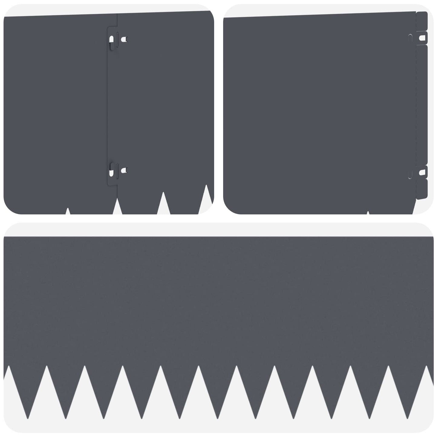 Bordura per Prato 10 pcs 103 x 30 cm Acciaio Antracite | homemem39