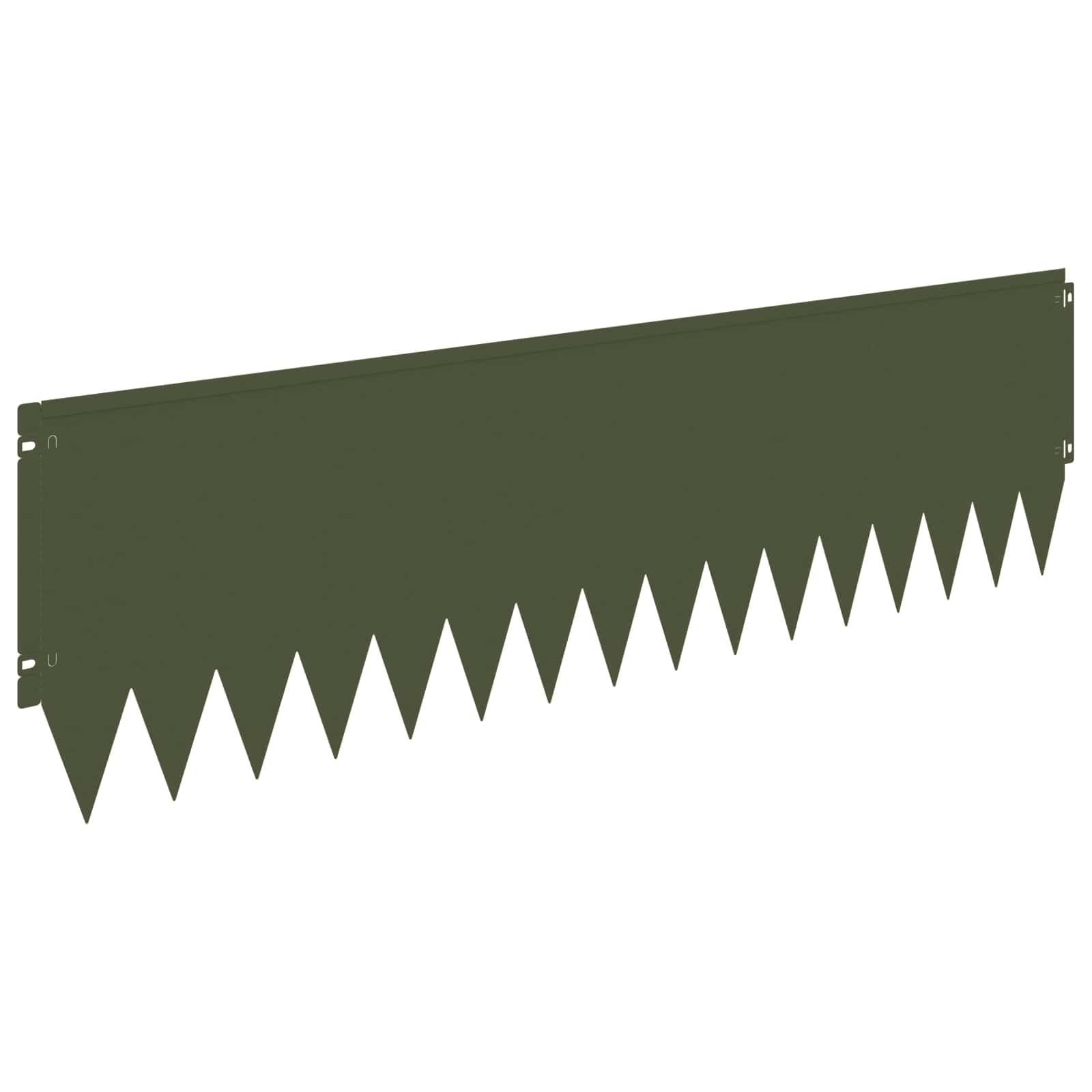 Bordura per Prato 10 pcs 103 x 30 cm Acciaio Verde Oliva | homemem39
