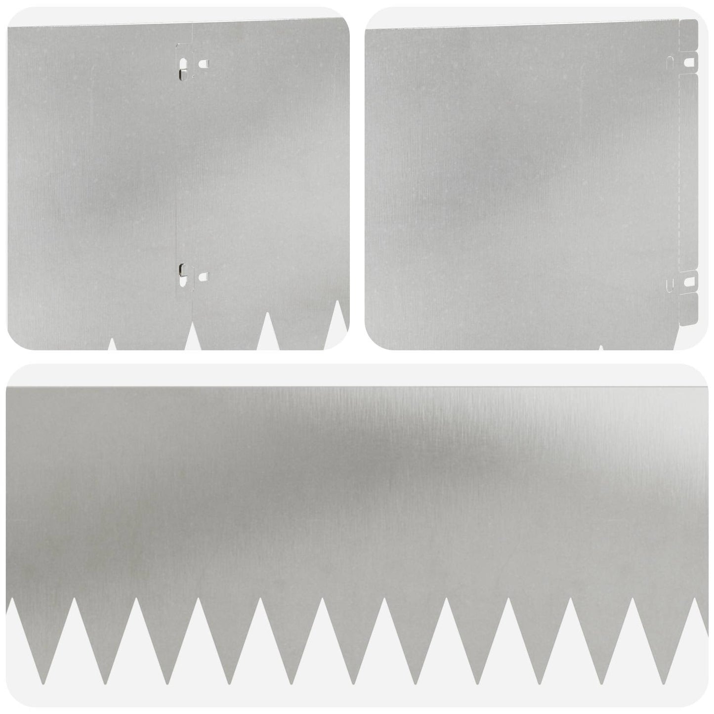 Bordura per Prato 10 pcs 103 x 30 cm Acciaio Argento | homemem39