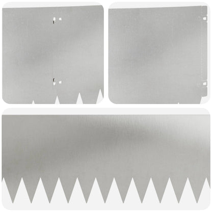 Bordura per Prato 20 pcs 103 x 30 cm Acciaio Argento | homemem39