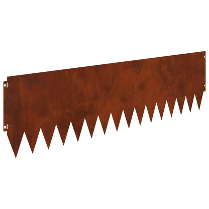 Bordura per Prato 10 pcs 103 x 30 cm Acciaio Ruggine | homemem39