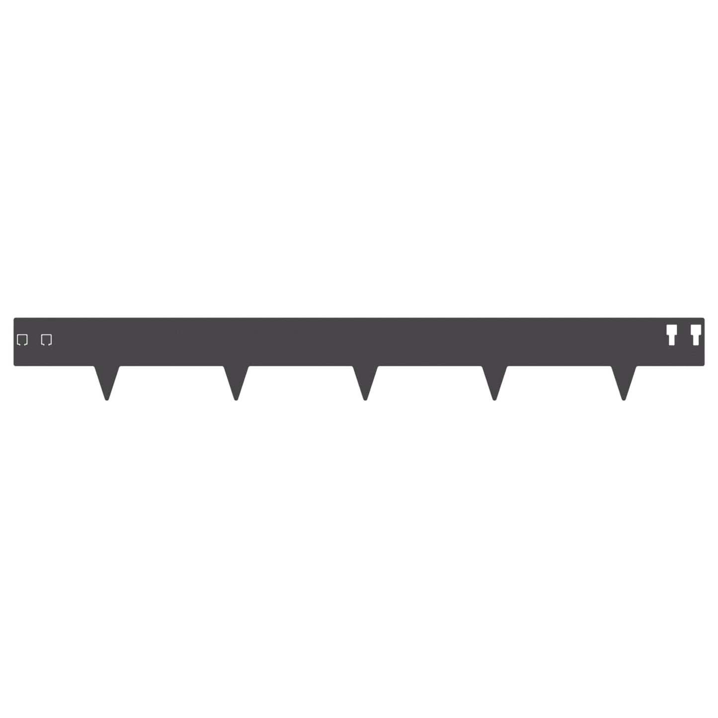 Bordura per Prato 30 pcs 100 x 12 cm Acciaio Nero | homemem39