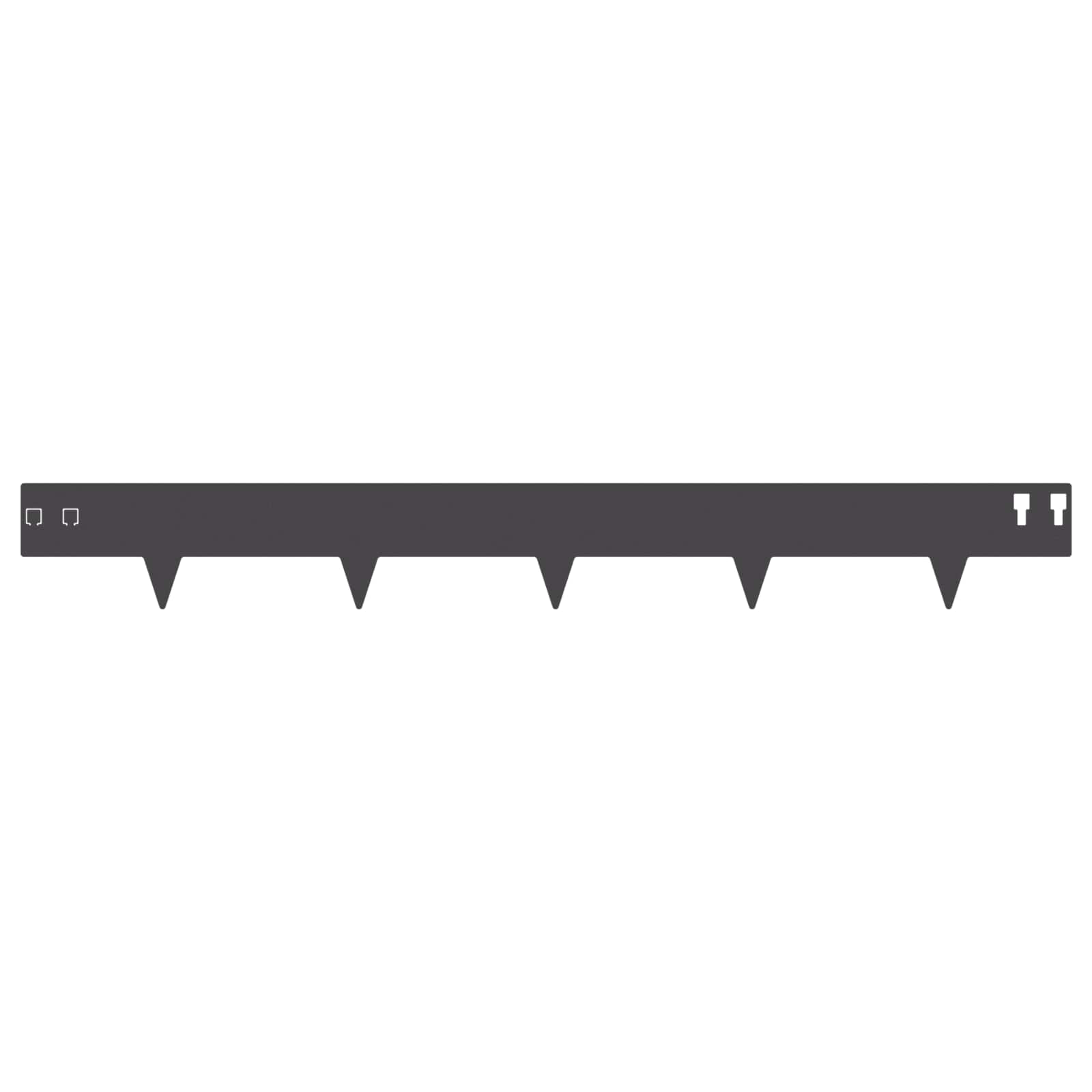 Bordura per Prato 30 pcs 100 x 12 cm Acciaio Nero | homemem39