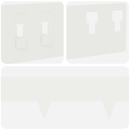 Bordura per Prato 10 pcs 100 x 12 cm Acciaio Bianco | homemem39