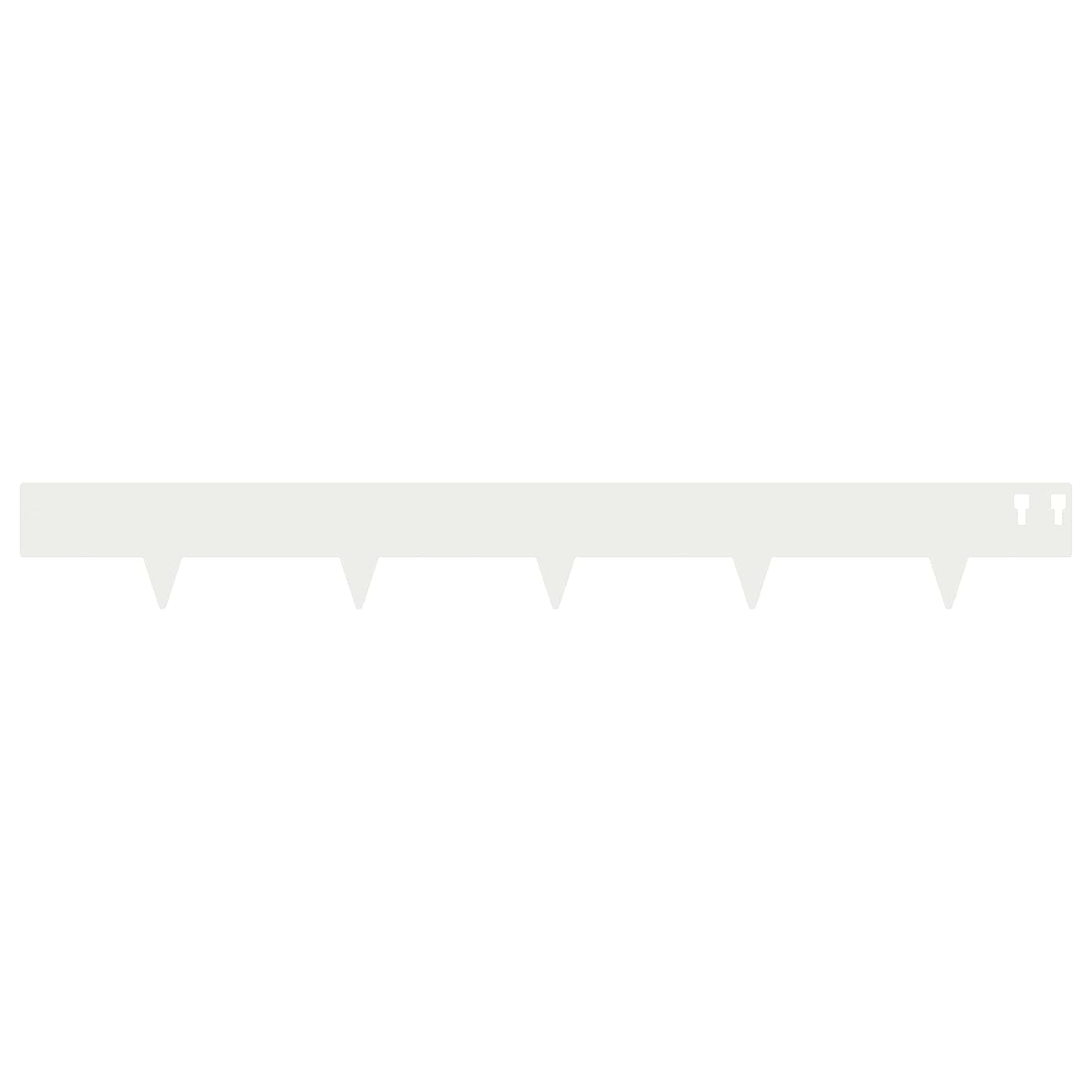 Bordura per Prato 10 pcs 100 x 12 cm Acciaio Bianco | homemem39