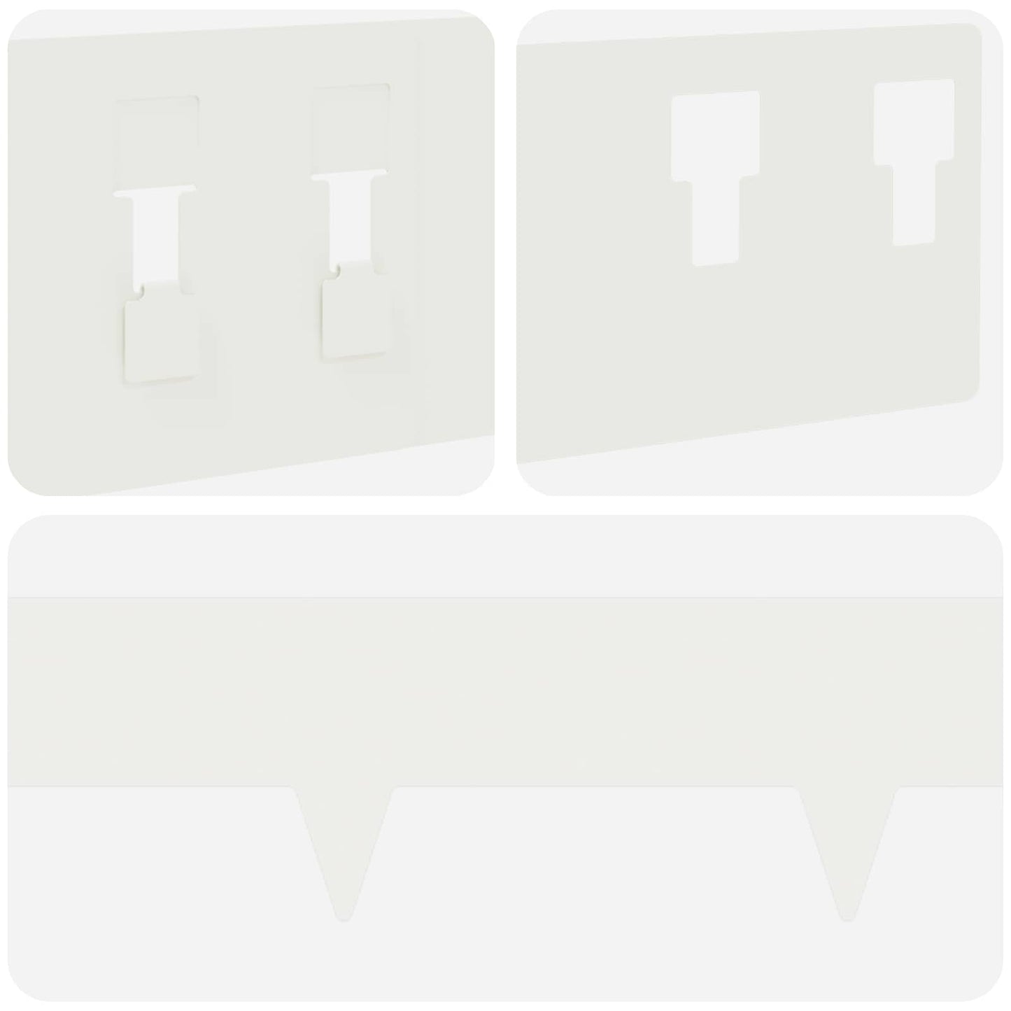 Bordura per Prato 20 pcs 100 x 12 cm Acciaio Bianco | homemem39