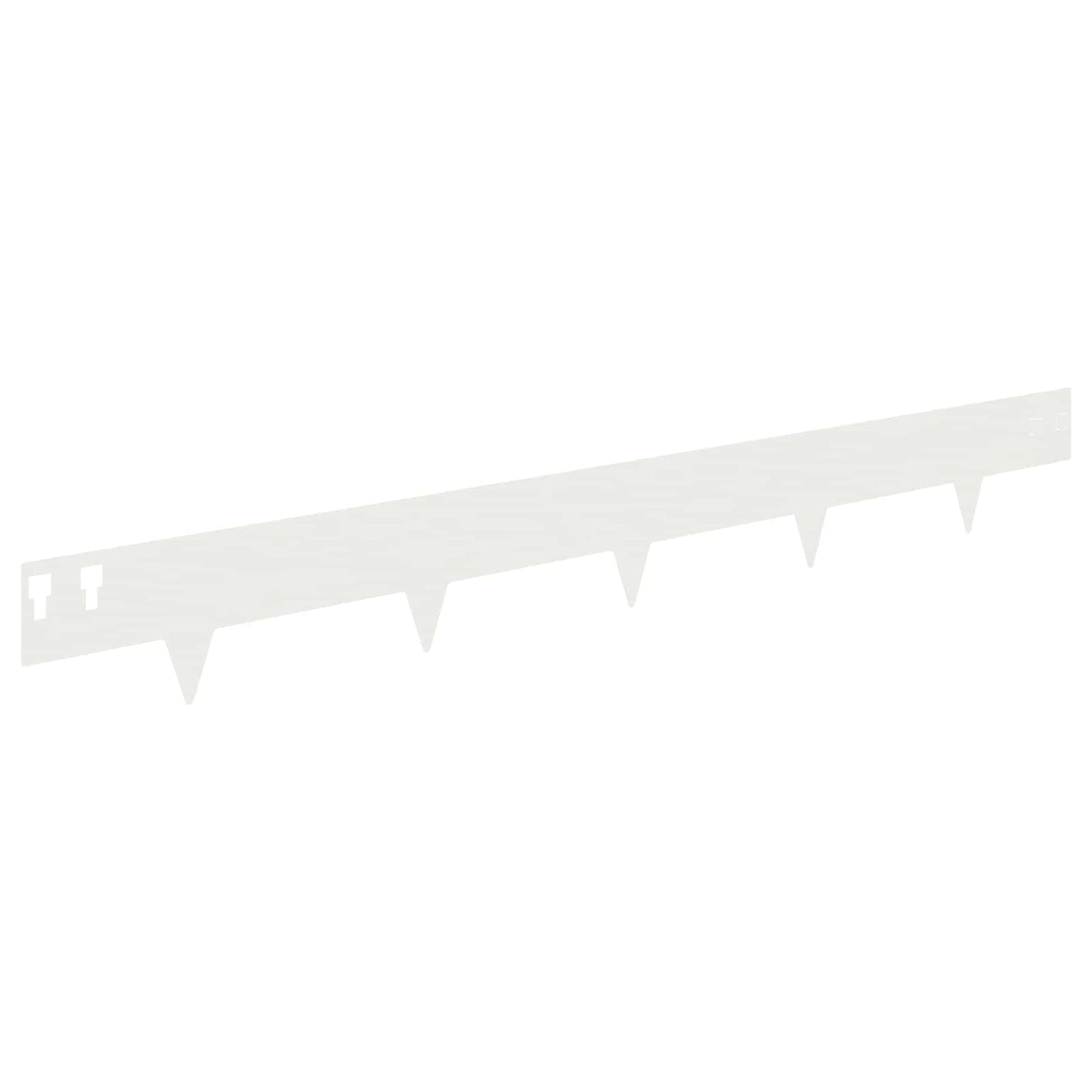 Bordura per Prato 20 pcs 100 x 12 cm Acciaio Bianco | homemem39