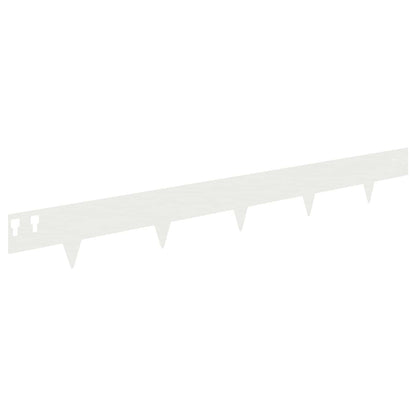 Bordura per Prato 20 pcs 100 x 12 cm Acciaio Bianco | homemem39
