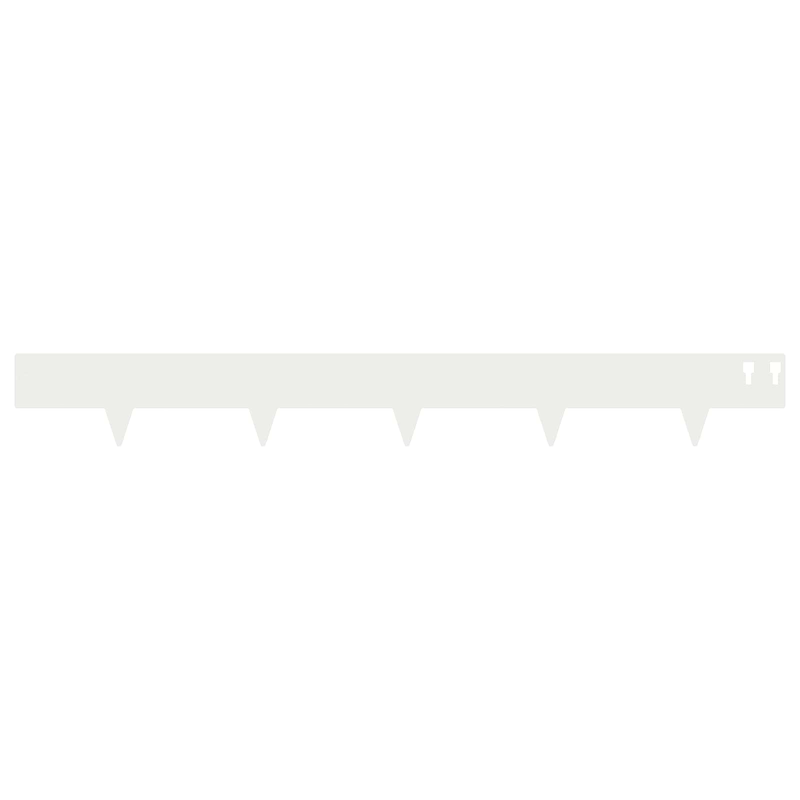 Bordura per Prato 20 pcs 100 x 12 cm Acciaio Bianco | homemem39