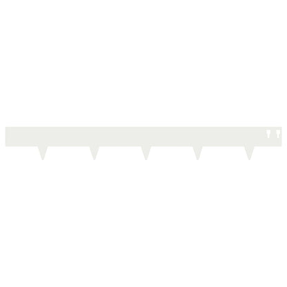 Bordura per Prato 30 pcs 100 x 12 cm Acciaio Bianco | homemem39