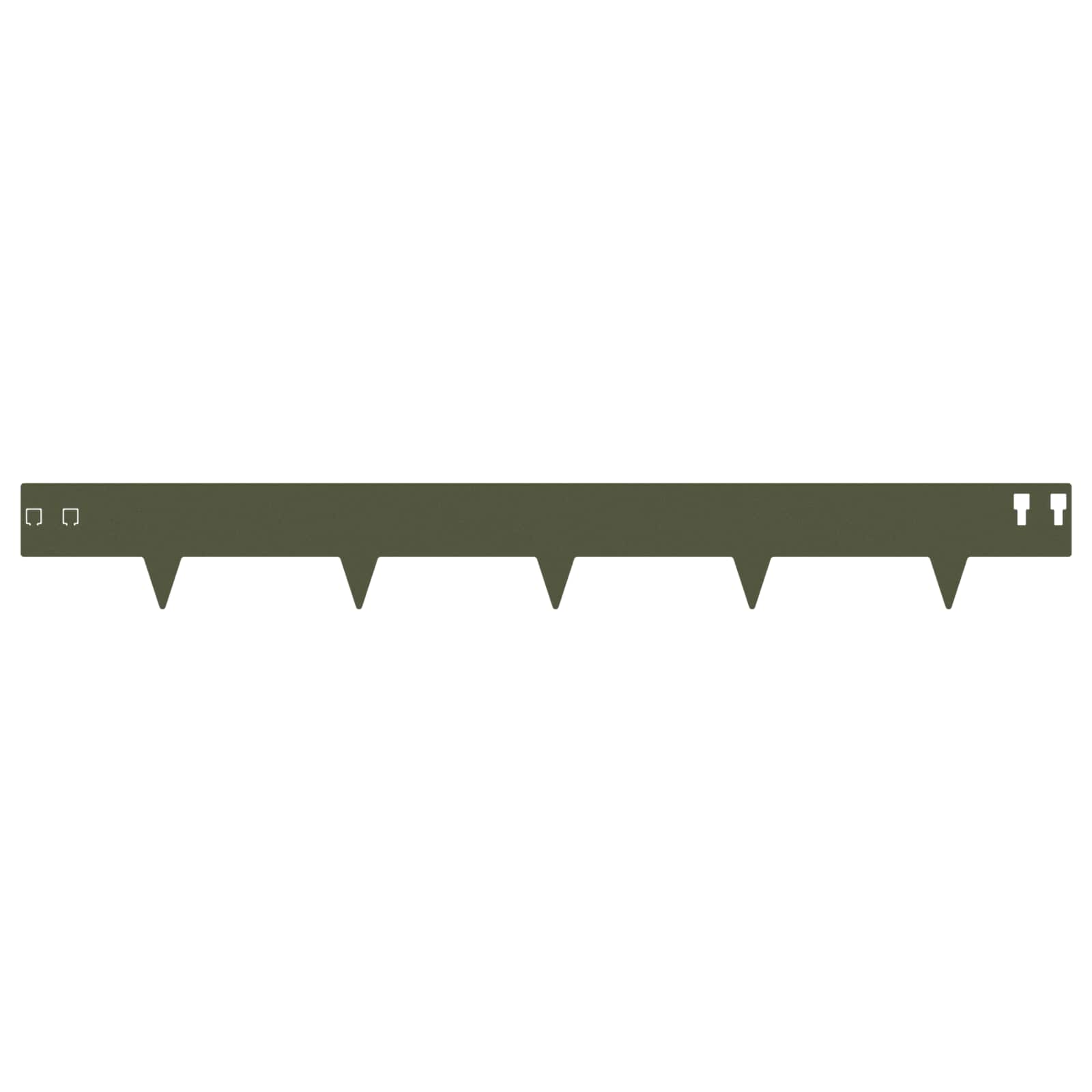 Bordura per Prato 10 pcs 100 x 12 cm Acciaio Verde Oliva | homemem39