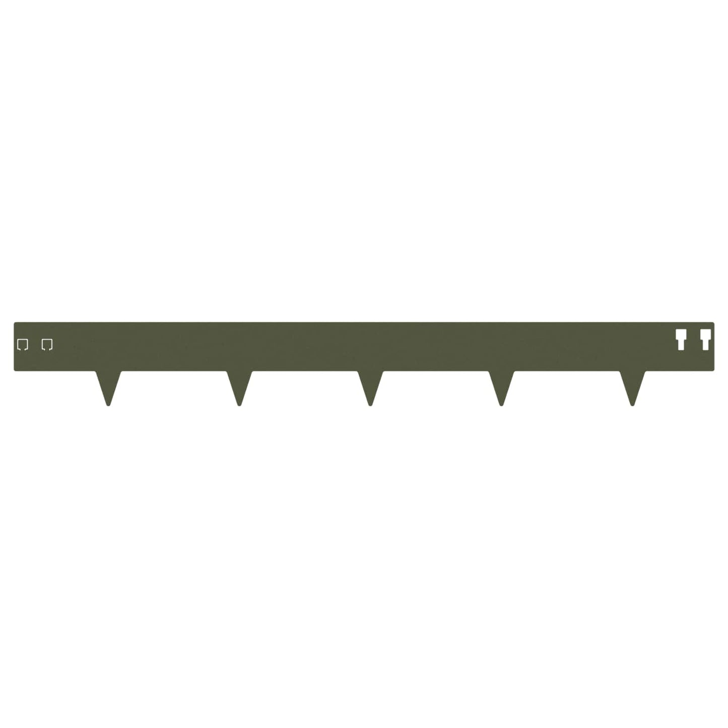 Bordura per Prato 20 pcs 100 x 12 cm Acciaio Verde Oliva | homemem39