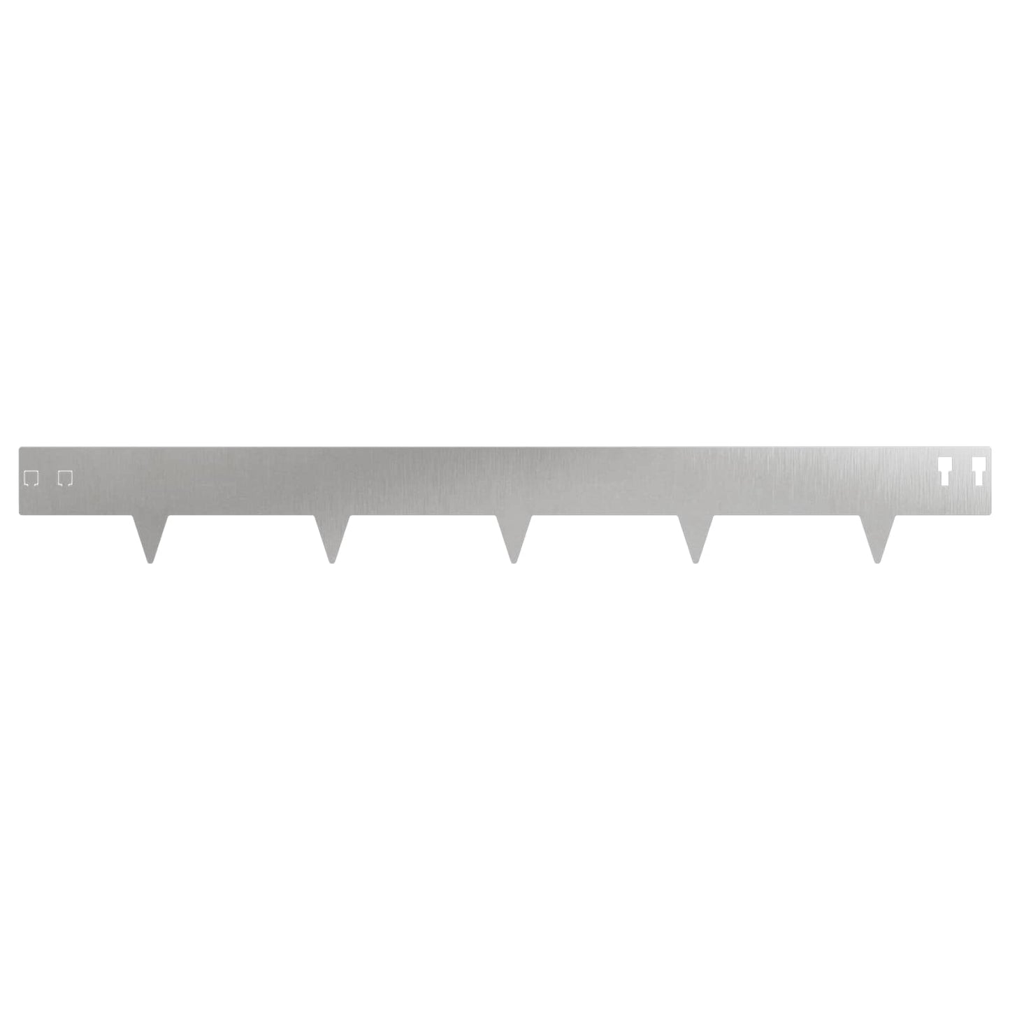Bordura per Prato 30 pcs 100 x 12 cm Acciaio Argento | homemem39