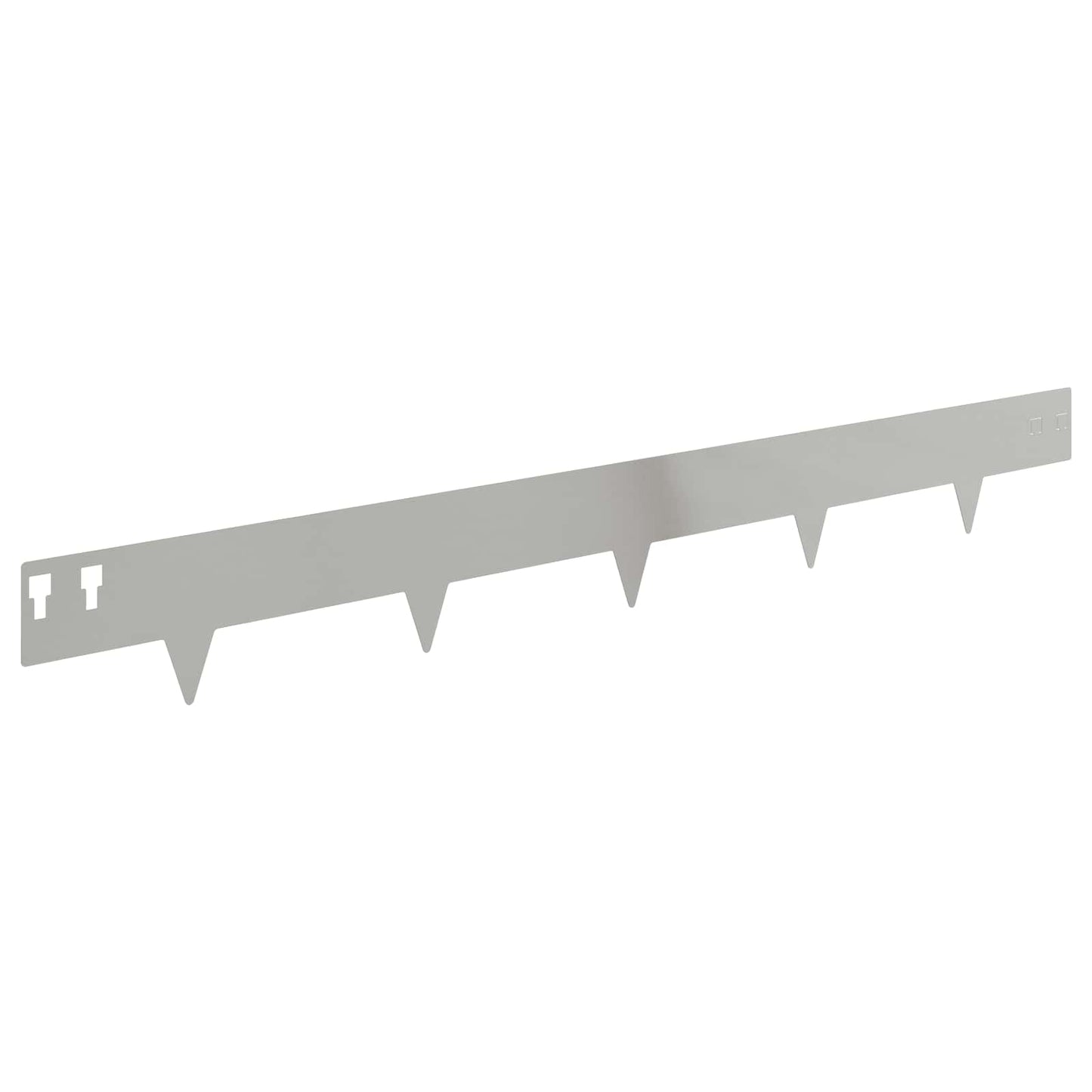 Bordura per Prato 10 pcs 100 x 12 cm Acciaio Argento | homemem39