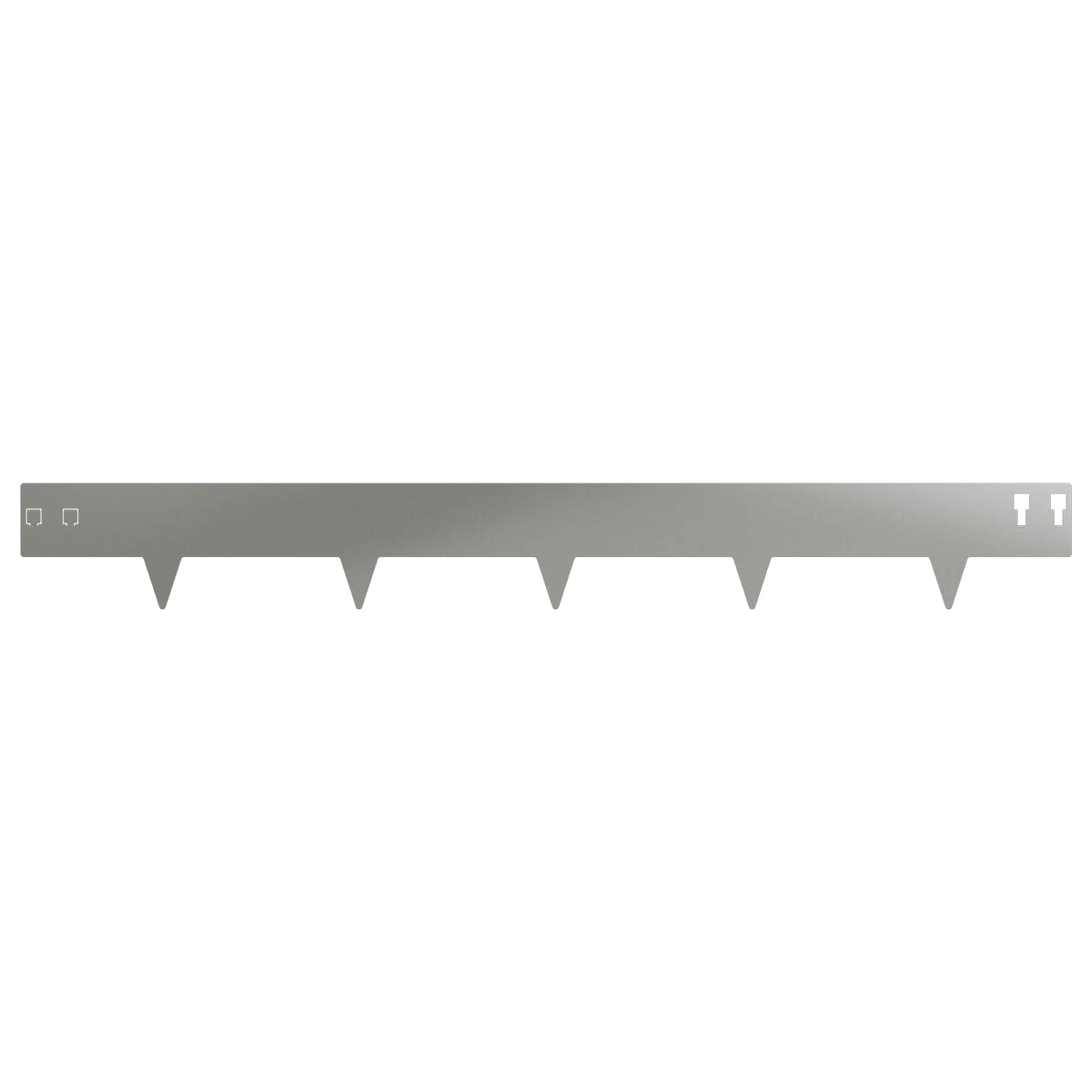 Bordura per Prato 10 pcs 100 x 12 cm Acciaio Argento | homemem39