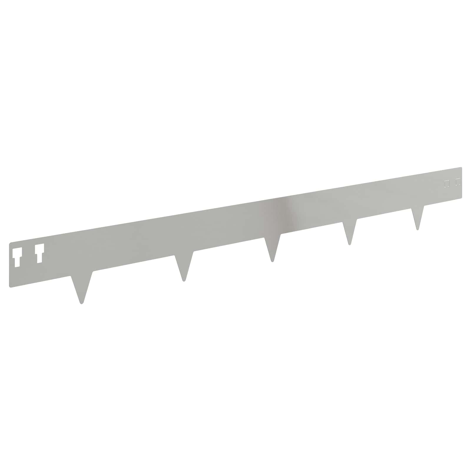 Bordura per Prato 30 pcs 100 x 12 cm Acciaio Argento | homemem39