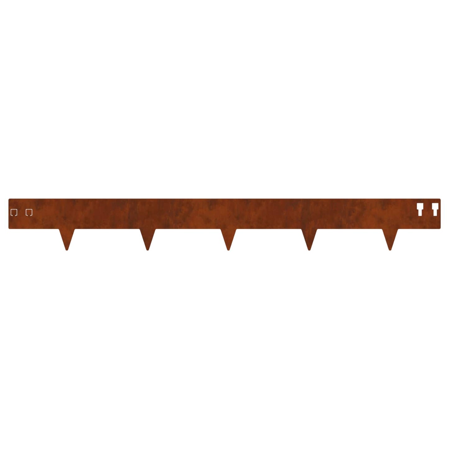 Bordura per Prato 10 pcs 100 x 12 cm Acciaio Ruggine | homemem39