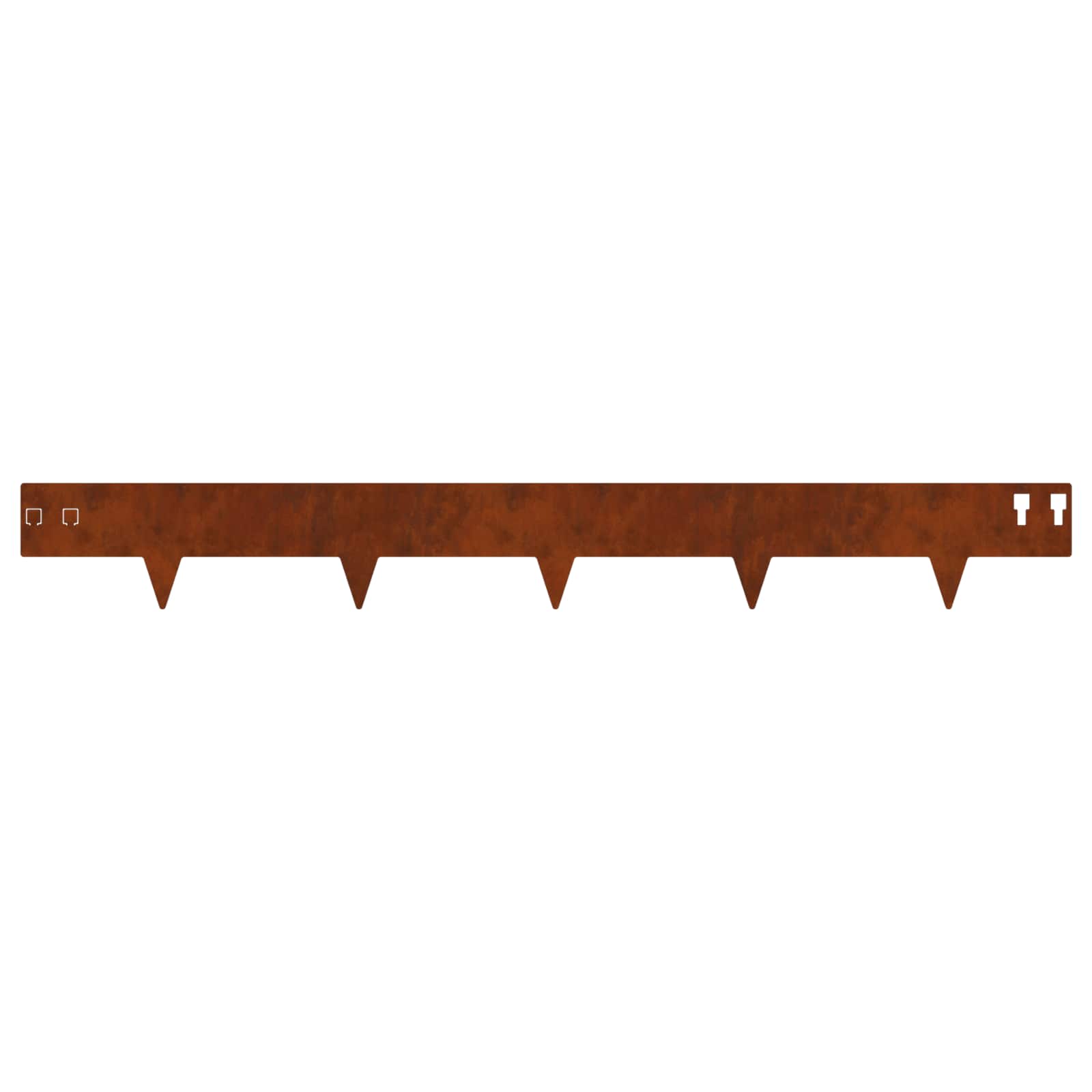Bordura per Prato 50 pcs 100 x 12 cm Acciaio Ruggine | homemem39