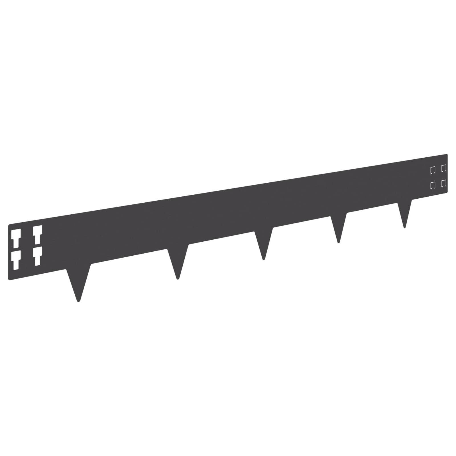 Bordura per Prato 20 pcs 100 x 15 cm Acciaio Nero | homemem39