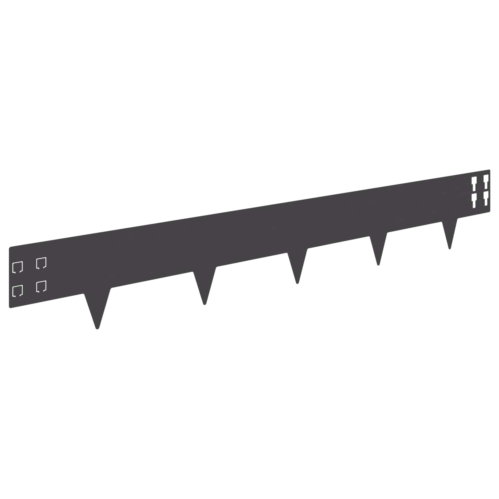 Bordura per Prato 30 pcs 100 x 15 cm Acciaio Nero | homemem39